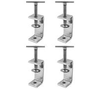 QWORK 4Pcs 304 Stainless Steel C Clamp Tiger Clamp, Heavy Duty C-clamp, for Home Improvement and Automotive Repair, Hand Twist, Style 2