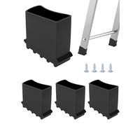 QWORK® 4pcs Ladder Rubber Feet Stabiliser, 25x50 mm Non-Slip Rubber Cover for Step Ladders