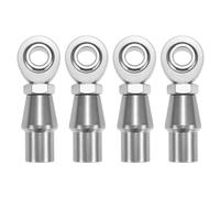 QWORK 5/8" Heim Joints Rod End Kit, 2 Pair 0.625” Chromoly Joints Panhard Rod End Kit, Right & Left Hand Thread, with Tube Adapters and Jam Nuts