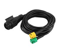QWORK® 5 Meter Trailer Wiring Harness Set, 13-Pin Plug to 2x 5-Pin Connector, for Trailer Lighting Rear Lights