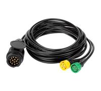 QWORK® 5 Meter Trailer Wiring Harness Set, 13-Pin Plug to 2x 5-Pin Connector, for Trailer Lighting Rear Lights
