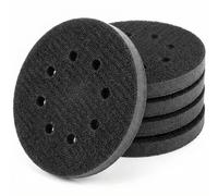 QWORK® 5 Pack 125 mm 8 Holes Sponge Buffering Backing Pad, 12 mm Thick Soft Density Hook & Loop Interface Pads for Polishing