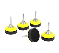 QWORK® 5 Pack 2 Inch Sanding Discs Pads with Foam Buffering Layer, 1/4 Inch Shank, Hook and Loop Back