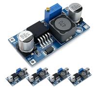 QWORK® 5 Pack Buck Converter, LM2596S DC to DC Step Down Module 3.2-40V to 1.25-35V 3A - High Efficiency Voltage Regulator