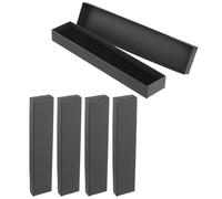 QWORK® 5 Pcs Elegant Black Kraft Jewellery Gift Box Set, Ideal for Necklaces & Bracelets, Perfect for Birthday,Wedding,21x4x2.5cm