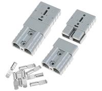 QWORK 6-10 Gauge Battery Quick Connector Kit, 4 Plugs, 50A 12-36V Quick Disconnect Wire Harness for Cars, Bikes, ATVs, Winches, Lifts, Motors