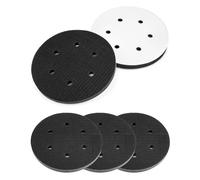QWORK 6-Inch Hook and Loop Sanding Pad Interface, Durable Sponge Construction, 5 Pack - Compatible with Random Orbital Sanders, Ideal for Metal, Wood, Ceramics, Glass, Automotive, and Marine Polishing
