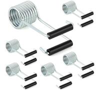 QWORK 6 Pack Spring Hinge Door Closer - Self-Closing Hinge Pin for Interior Doors, Chrome Finish, Fits Door Butt Hinge Pins
