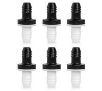 QWORK® 6 Packs 3/8" 10mm Check Valve ABS One-Way Check Valve for Fuel Gas