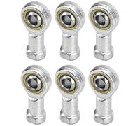 QWORK® 6 Pcs 8mm Rod End Bearing, M8x1.25 Female Right Hand Thread Self-Lubricating Articulated Bearing