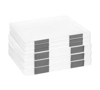 QWORK® 6 Pcs Clear A4 File Portable Project Case - PP Plastic with Buckle Closure, Dustproof & Waterproof - in 2 Sizes (31 * 23 * 2cm, 31.5 * 25 * 3cm)