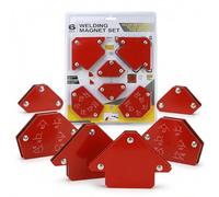 QWORK® 6 PCS Welding Magnets Set, Magnetic Welding Holder Positioning Tool, 30° to 135° Angles, 15lb to 25lb Hold for Welding, Soldering and Metal Positioning