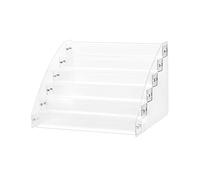 QWORK® 6-Tier Nail Polish Holder, Clear Acrylic Display Shelf, Holds 60 Bottles