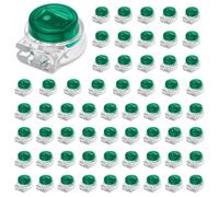 QWORK® 60 Pcs UG Wire Connectors 19-26 AWG - Gel Filled Moisture Resistant K5 Button Splice for Telephone, Data Cable & Network Repair - T-Tap Bridge Terminals