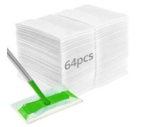 QWORK® 64PCS Dry Floor Wipes Compatible with Flash Speedmop -Refill Wipes Dry Pads for Floor Mopping and Cleaning