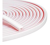 QWORK® 6m/3.3ft Self-Adhesive Draft Excluder Seal Strip for Doors Windows - D-Shape 10x6mm - Soundproof Insulation for 2.5-5.5mm Gap