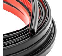 QWORK® 6m/3.3ft Self-Adhesive Draft Excluder Seal Strip for Doors Windows - D-Shape 10x6mm - Soundproof Insulation for 2.5-5.5mm Gap