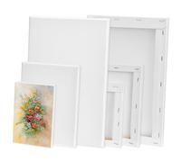 QWORK® 6PCs Canvas for Painting, Art Canvases 30x20, 20x15, 15x10 cm, for Oil, Acrylic, Watercolors