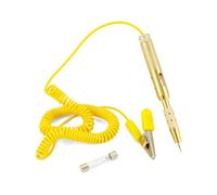 QWORK® 6V 12V 24V Car Circuit Tester with Alligator Clip and Sharp Steel Probe, Car Electrical Tester with Test Light for Testing Low Voltage, Golden