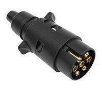 QWORK® 7 Pin Trailer Plug Connector 12V Waterproof for Truck RV Cars Boat Caravan