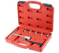 QWORK® 7PC Professional Injector Cleaner Tool Set,Injector Seat Cutter Tool Set,Carbon Remover With Carry Case