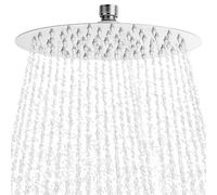 QWORK® 8-Inch Rainfall Shower Head, 360° Adjustable Shower Head, Round Shower Head