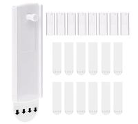 QWORK® 8 Large Universal Frame Hanger 75*30mm with 12 Removable Adhesive Strips, Damage-Free Installation for Indoor Use