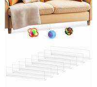 QWORK® 8 Pack Blockers For Furniture 40X8X4cm, Clear Plastic, With Self-Adhesive Tape Prevent Dirt, Dust,Toys,Pets