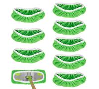 QWORK® 8 PCS Reusable Microfiber Wet Pads Refills Compatible with Swiffer Sweeper Mops - Fits 10/11/12 Inch Mops for Wet and Dry Use