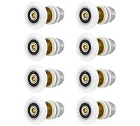 QWORK® 8 Pcs Shower Door Rollers, Fixing Replacement Sliding Shower Doors Wheels 25mm Roller Diameter for Glass Thickness 4~6mm