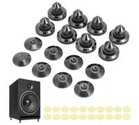 QWORK® 8 Pieces Speaker Spikes, Gold Plated Brass Speaker Stand, Shockproof Speaker Stand, for HiFi Equipment, Speakers