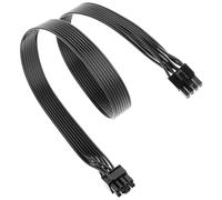 QWORK® 8 Pin to 6+2 Pin GPU Power Cable, 60cm 18AWG Modular PSU Cable, Graphics Card Power Lead for Gaming PC & Workstations