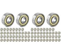 QWORK® 80 Packs 608zz ball bearing, Longboard Roller Skate Bearing, for skateboards, scooters, inline skates, 8mm x 22mm x 7mm