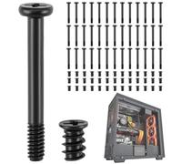 QWORK® 80 PCS Computer Case Fan Carbon Steel Screws Kit, Universal PC Fan Radiator Self-Tapping Screws, for PC Case Fan Mounting