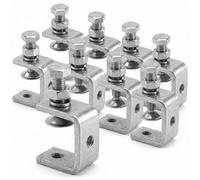 QWORK® 8Pcs 304 Stainless Steel C Clamp, Heavy Duty C-clamp, for Home Improvement and Automotive Repair