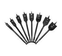 QWORK® 8Pcs Spade Drill Bits Set, 12-32 mm Flat Wood Drill Bit with 1/4 inch Hex Shank, Carbon Steel Spade Drill Bit with Portable Case