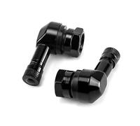 QWORK® 90 Degree Angled Tire Valve Stem, Aluminum Alloy Tyre Valve Caps Extensions with Rubber Seal for Motors Bikes, 2 Pieces