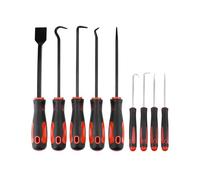 QWORK® 9Pcs Long Hook and Pick Set with Scraper, RemovalPullerHook, Automotive and Electronics Repair Tool Set