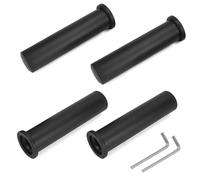 QWORK Adapter Sleeve (2 Pairs) - Convert 1" Standard to 2" Weight Plate Posts - 8" Length, 600lbs Capacity, Removable End Caps, Hex Bolt Locking, Includes Allen Keys