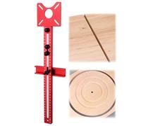 QWORK® Adjustable Aluminium Milling Compass, Multifunctional Milling Template Router for Circles and Straights, Radius 90 mm to 370 mm, Compatible with Makita