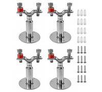 QWORK Adjustable Stainless Steel Pipe Support Bracket Kit - Compatible with 1" Pipes - Wall and Ceiling Mounting Options - Includes 4 Support Brackets, Screws, and Anchors, WD30612