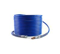 QWORK Airless Paint Hose, 50 Ft. x 1/4 In Airless Paint Sprayer Hose, 3300 PSI Universal Flexible Fiber Tube, High Pressure Sprayer Tube, Blue