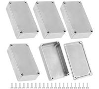 QWORK Aluminium Stomp Box Enclosures, 5-Pack 122 x 66 x 39.5 mm Guitar Pedal Enclosure, Unfinished DIY Guitar Pedal Cases