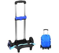 QWORK® Backpack Trolley, 6 Wheels Trolley for School Bags, Foldable Trolley, Aluminium Alloy Trolley for Backpack