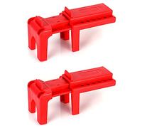 QWORK Ball Valve Lockout, Safety Lock, 1/2" - 2-1/2" Diameter, 2 Pack, Red