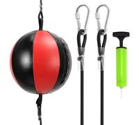 QWORK® Boxing Speed Ball Double End Ball MMA Kit - 20cm Diameter - 150cm-220cm - Includes Pump & Ring Locking