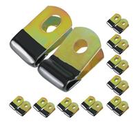 QWORK Brake Line Clip Set for 3/16" Tube, Cushioned Clip, 20 Pcs Steel Clips with Rubber Insulation