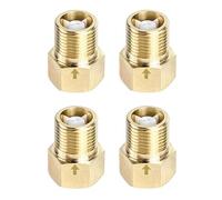 QWORK Brass One-way Check Valve, 4 Pcs 1/2" Female to 1/2" Male Thread of Backflow Preventer