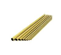 QWORK® Brass Tube, 2mm 3mm 4mm 5mm 6mm 7mm 8mm 10mm, OD x 0.5mm Wall Thickness, 300mm Length, solderless Round Hose, 8 Pieces