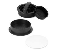 QWORK® Burger Press with 50 Burger Paper, Burger Maker Kit for Different Sizes, Hamburger Meat Making Tools